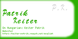 patrik keiter business card